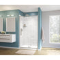 Maax - Uptown 45-47 x 76 in. 8 mm Pivot Shower Door for Alcove Installation with Clear glass in Brushed Nickel