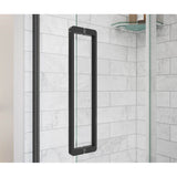 Uptown 45-47 x 76 in. 8 mm Pivot Shower Door for Alcove Installation with Clear glass in Matte Black