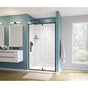 Maax - Uptown 45-47 x 76 in. 8 mm Pivot Shower Door for Alcove Installation with Clear glass in Matte Black