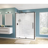 Uptown 57-59 x 76 in. 8 mm Pivot Shower Door for Alcove Installation with Clear glass in Dark Bronze