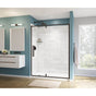 Maax - Uptown 57-59 x 76 in. 8 mm Pivot Shower Door for Alcove Installation with Clear glass in Dark Bronze