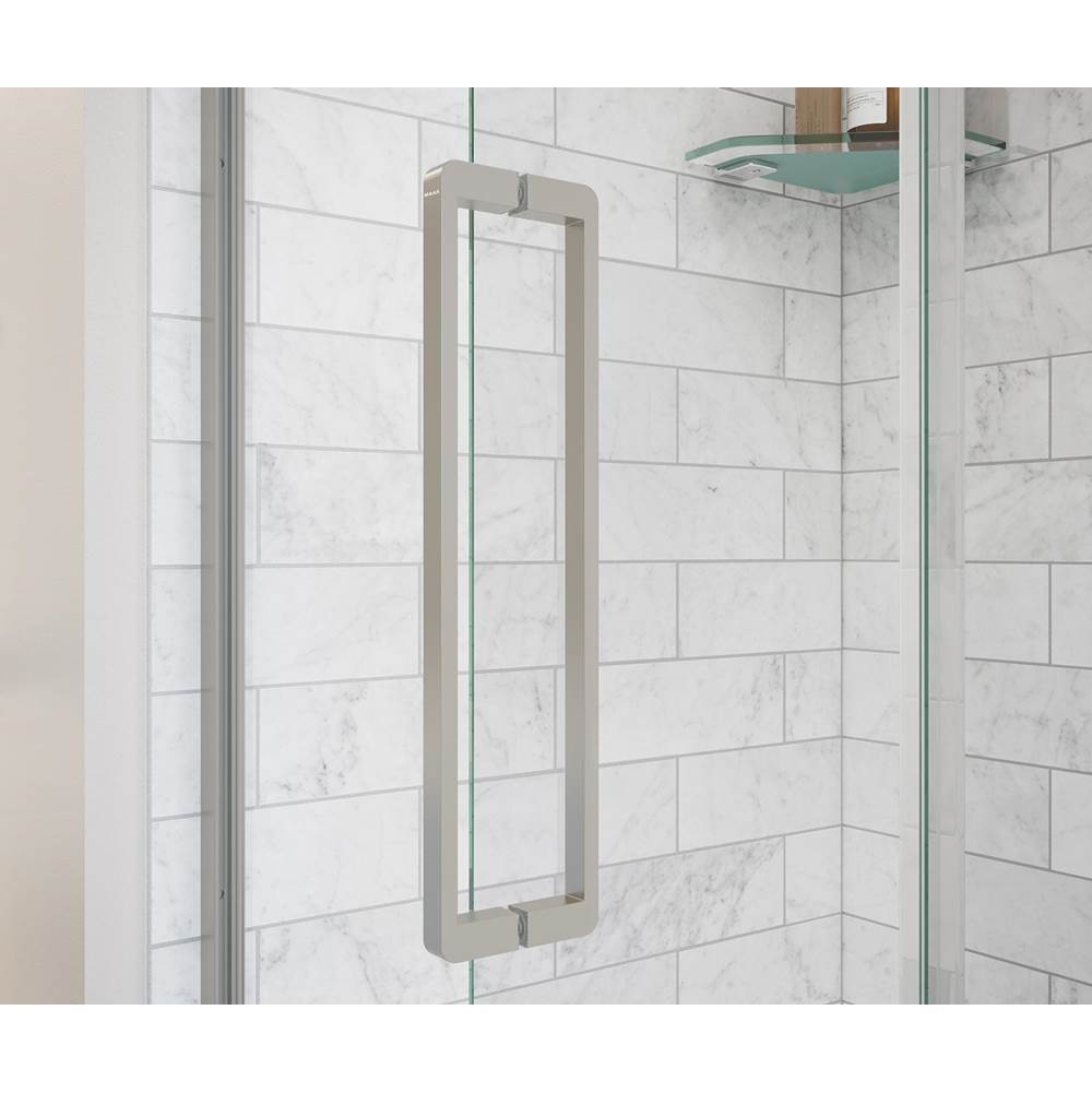 Uptown 57-59 x 76 in. 8 mm Pivot Shower Door for Alcove Installation with Clear glass in Brushed Nickel