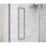 Uptown 57-59 x 76 in. 8 mm Pivot Shower Door for Alcove Installation with Clear glass in Brushed Nickel
