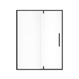 Uptown 57-59 x 76 in. 8 mm Pivot Shower Door for Alcove Installation with Clear glass in Matte Black
