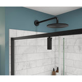 Uptown 57-59 x 76 in. 8 mm Pivot Shower Door for Alcove Installation with Clear glass in Matte Black