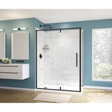 Uptown 57-59 x 76 in. 8 mm Pivot Shower Door for Alcove Installation with Clear glass in Matte Black