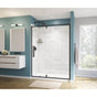 Maax - Uptown 57-59 x 76 in. 8 mm Pivot Shower Door for Alcove Installation with Clear glass in Matte Black