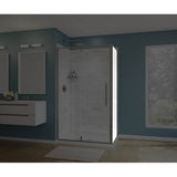 Maax - Uptown Return Panel for 32 in. Base with Clear glass in Brushed Nickel