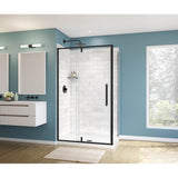 Uptown Return Panel for 32 in. Base with Clear glass in Matte Black