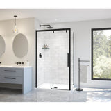 Uptown Return Panel for 32 in. Base with Clear glass in Matte Black