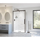 Uptown Return Panel for 36 in. Base with Clear glass in Dark Bronze