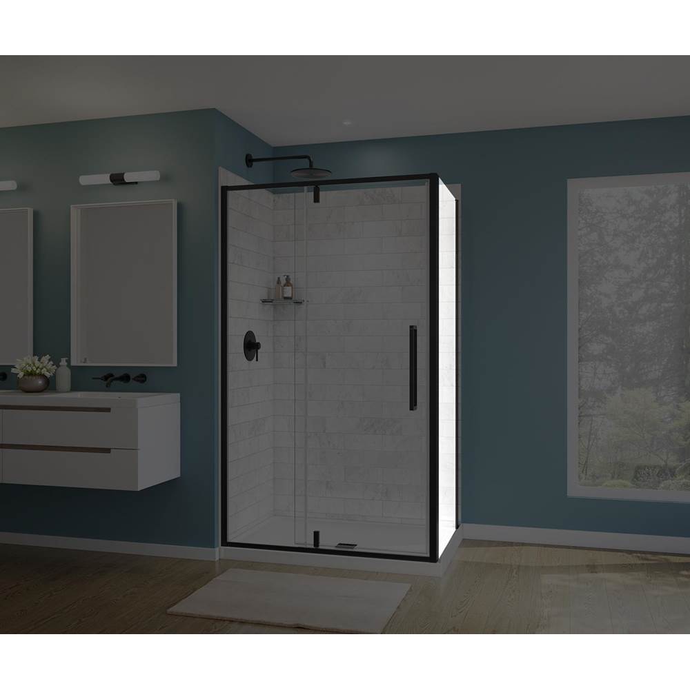 Maax - Uptown Return Panel for 36 in. Base with Clear glass in Matte Black