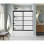 Maax - Incognito 57 Shaker 56-59 x 56 3/4 in. 8mm Bypass Tub Door for Alcove Installation with Shaker glass in Matte Black