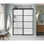 Maax - Incognito 76 Shaker 56-59 x 76 in. 8mm Bypass Shower Door for Alcove Installation with Shaker glass in Matte Black