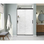 Maax - Incognito 76 44-47 x 76 in. 8mm Bypass Shower Door for Alcove Installation with Clear glass in Matte Black