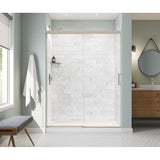 Maax - Incognito 76 56-59 x 76 in. 8mm Bypass Shower Door for Alcove Installation with Clear glass in Brushed Nickel