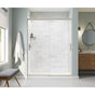 Maax - Incognito 76 56-59 x 76 in. 8mm Bypass Shower Door for Alcove Installation with Clear glass in Brushed Nickel