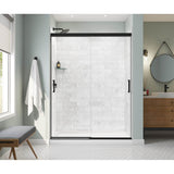 Maax - Incognito 76 56-59 x 76 in. 8mm Bypass Shower Door for Alcove Installation with Clear glass in Matte Black