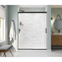 Maax - Incognito 76 56-59 x 76 in. 8mm Bypass Shower Door for Alcove Installation with Clear glass in Matte Black