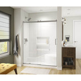 Maax - Revelation Square 56-59 x 70.5-73 in. 6 mm Bypass Shower Door for Alcove Installation with Clear glass in Chrome