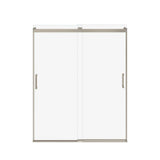 Revelation Square 56-59 x 70.5-73 in. 6 mm Bypass Shower Door for Alcove Installation with Clear glass in Brushed Nickel