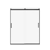 Revelation Square 56-59 x 70.5-73 in. 6 mm Bypass Shower Door for Alcove Installation with Clear glass in Matte Black