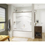 Maax - Revelation Square 56-59 x 56.75-59.25 in. 6 mm Bypass Tub Door for Alcove Installation with Clear glass in Brushed Nickel