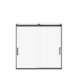 Revelation Square 56-59 x 56.75-59.25 in. 6 mm Bypass Tub Door for Alcove Installation with Clear glass in Matte Black