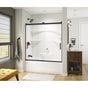 Maax - Revelation Square 56-59 x 56.75-59.25 in. 6 mm Bypass Tub Door for Alcove Installation with Clear glass in Matte Black