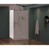 Nebula Return Panel for 36 in. Base with Clear glass in Brushed Nickel