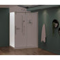 Maax - Nebula Return Panel for 36 in. Base with Clear glass in Brushed Nickel