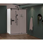 Maax - Nebula Return Panel for 36 in. Base with Clear glass in Matte Black