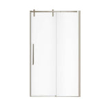 Nebula 44.5-46.5 x 78.75 in. 8mm Sliding Shower Door for Alcove Installation with Clear glass in Brushed Nickel