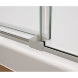 Nebula 44.5-46.5 x 78.75 in. 8mm Sliding Shower Door for Alcove Installation with Clear glass in Brushed Nickel