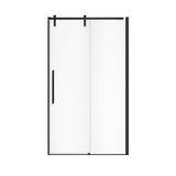 Nebula 44.5-46.5 x 78.75 in. 8mm Sliding Shower Door for Alcove Installation with Clear glass in Matte Black