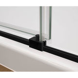 Nebula 44.5-46.5 x 78.75 in. 8mm Sliding Shower Door for Alcove Installation with Clear glass in Matte Black