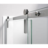 Nebula 56.5-58.5 x 78.75 in. 8mm Sliding Shower Door for Alcove Installation with Clear glass in Chrome