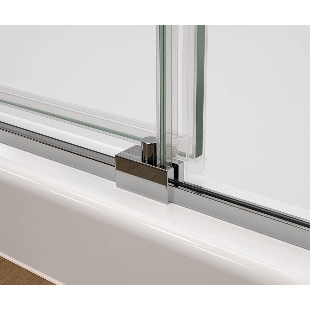 Nebula 56.5-58.5 x 78.75 in. 8mm Sliding Shower Door for Alcove Installation with Clear glass in Chrome