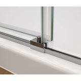 Nebula 56.5-58.5 x 78.75 in. 8mm Sliding Shower Door for Alcove Installation with Clear glass in Chrome