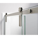 Nebula 56.5-58.5 x 78.75 in. 8mm Sliding Shower Door for Alcove Installation with Clear glass in Brushed Nickel