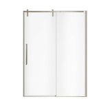 Nebula 56.5-58.5 x 78.75 in. 8mm Sliding Shower Door for Alcove Installation with Clear glass in Brushed Nickel