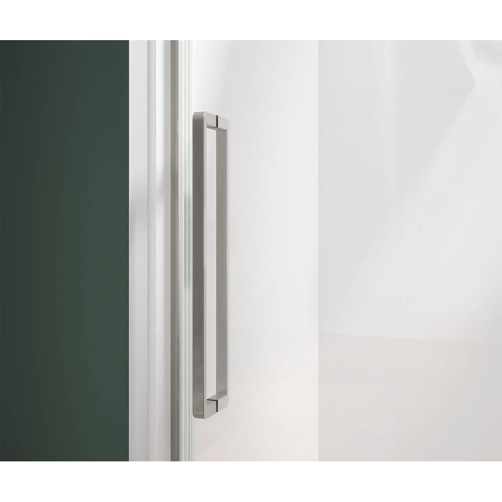 Nebula 56.5-58.5 x 78.75 in. 8mm Sliding Shower Door for Alcove Installation with Clear glass in Brushed Nickel