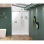 Maax - Nebula 56.5-58.5 x 78.75 in. 8mm Sliding Shower Door for Alcove Installation with Clear glass in Brushed Nickel