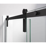Nebula 56.5-58.5 x 78.75 in. 8mm Sliding Shower Door for Alcove Installation with Clear glass in Matte Black