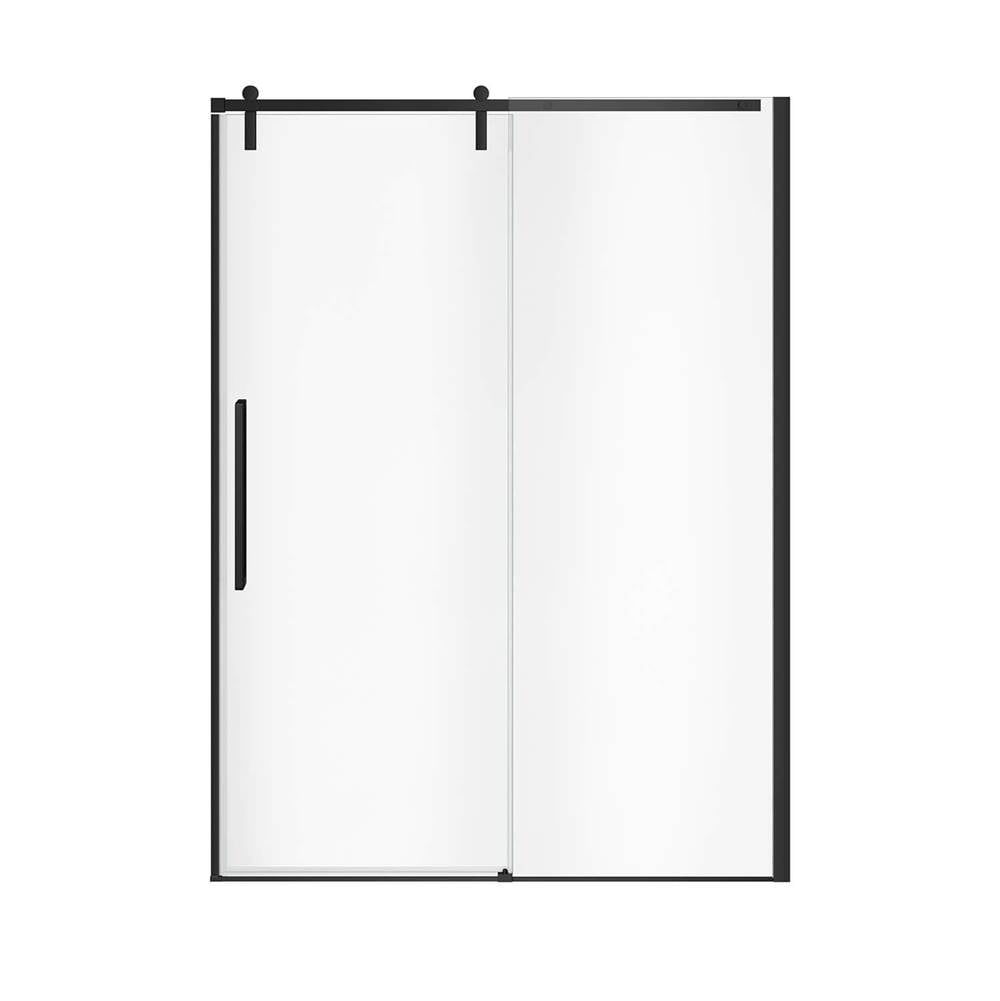 Nebula 56.5-58.5 x 78.75 in. 8mm Sliding Shower Door for Alcove Installation with Clear glass in Matte Black