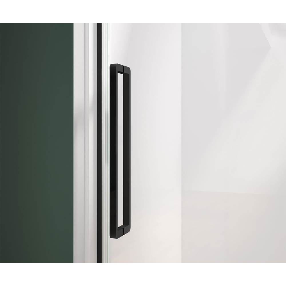 Nebula 56.5-58.5 x 78.75 in. 8mm Sliding Shower Door for Alcove Installation with Clear glass in Matte Black