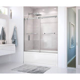 Maax - Duel 56-59 x 55.5-59 in. 8 mm Bypass Tub Door for Alcove Installation with Clear glass in Chrome