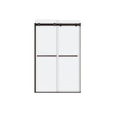 Duel 44-47 x 70.5-74 in. 8 mm Bypass Shower Door for Alcove Installation with Clear glass in Dark Bronze