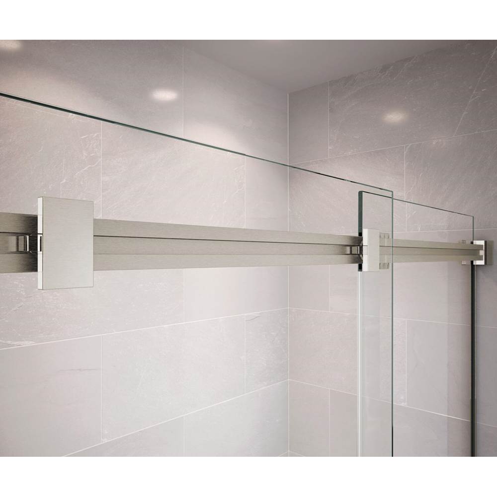 Duel 44-47 x 70.5-74 in. 8 mm Bypass Shower Door for Alcove Installation with Clear glass in Brushed Nickel
