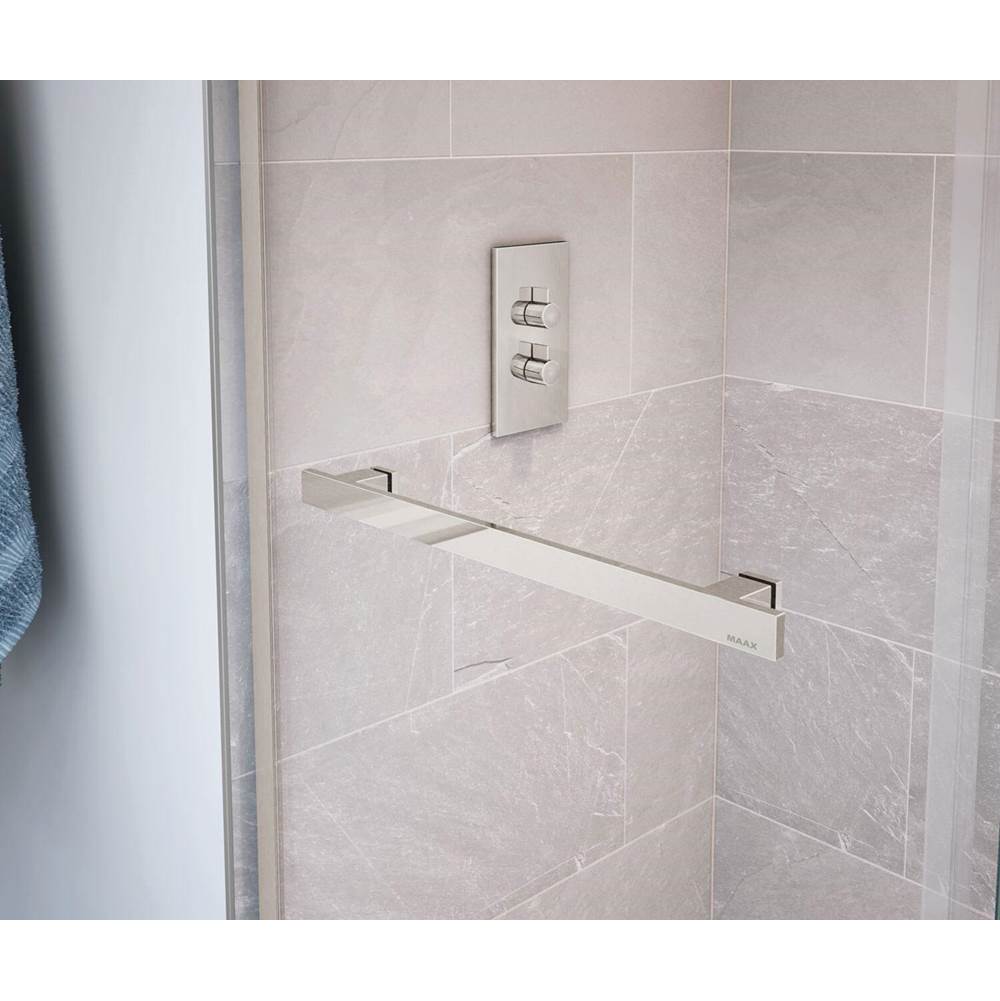 Duel 44-47 x 70.5-74 in. 8 mm Bypass Shower Door for Alcove Installation with Clear glass in Brushed Nickel